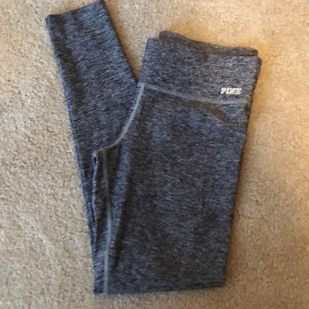 Feathered grey full length leggings
